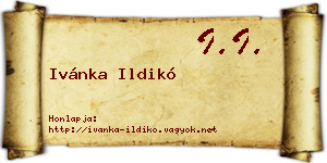 Ivánka Ildikó névjegykártya
